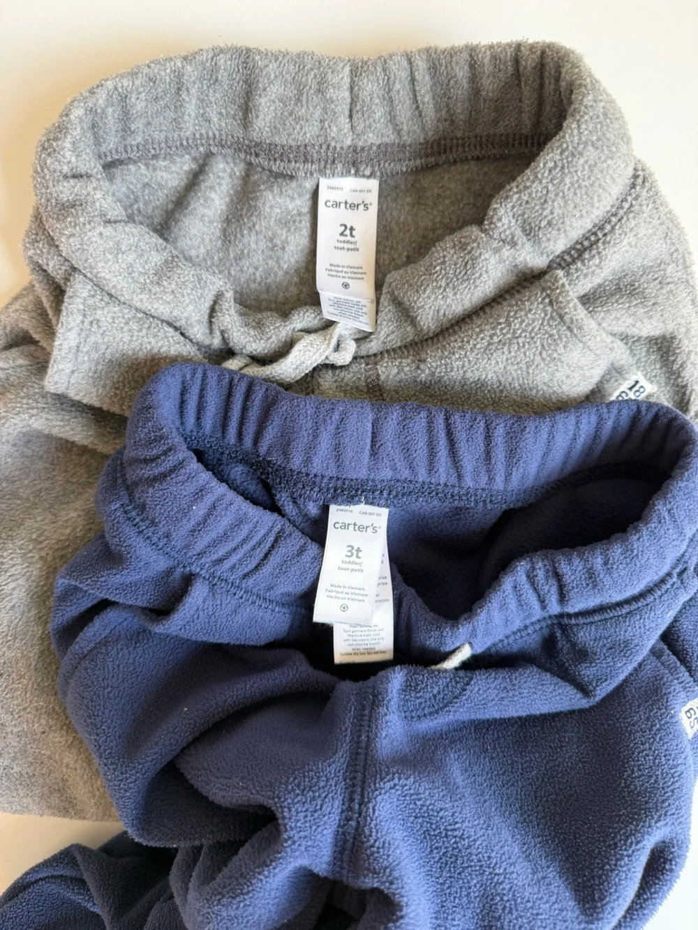 3/$15 | Carter's Fleece Joggers in Navy and Gray
